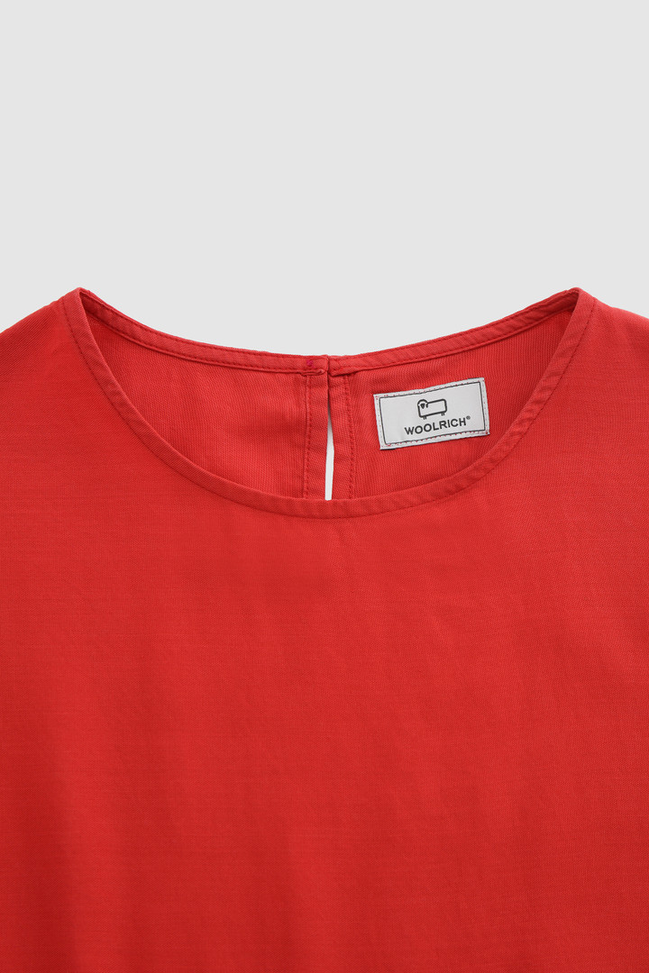 Robe longue à manches courtes pour fille rouge photo 3 | Woolrich