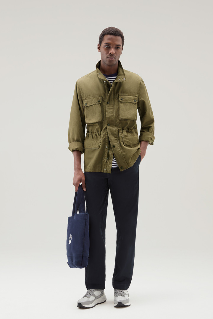 Field Jacket in Cotton-Linen Blend Green photo 2 | Woolrich