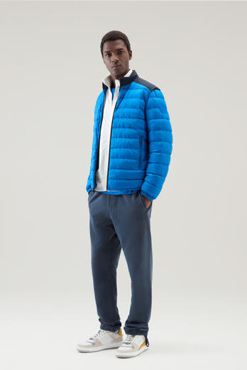 Piumino ibrido leggero Bering Tech in microfibra Blu | Woolrich