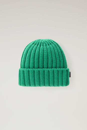 Bonnet pour garçon en pure laine vierge Vert | Woolrich