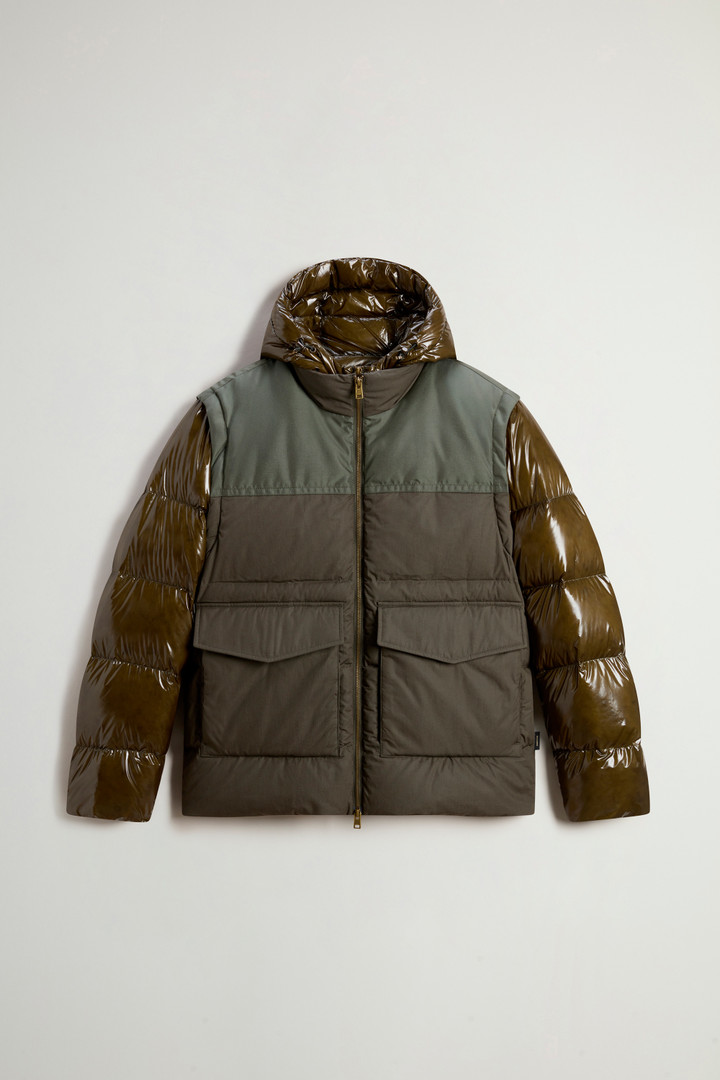Hybrid Down Jacket with Removable Sleeves and Hood Green photo 1 | Woolrich