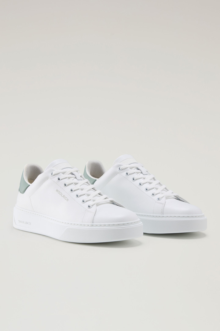 Classic Court Sneakers in Leather with Contrasting Patch White photo 2 | Woolrich