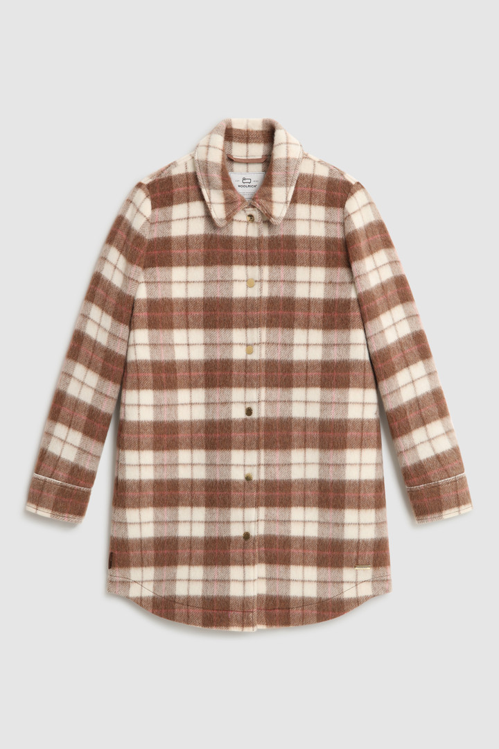 Giacca camicia in misto lana