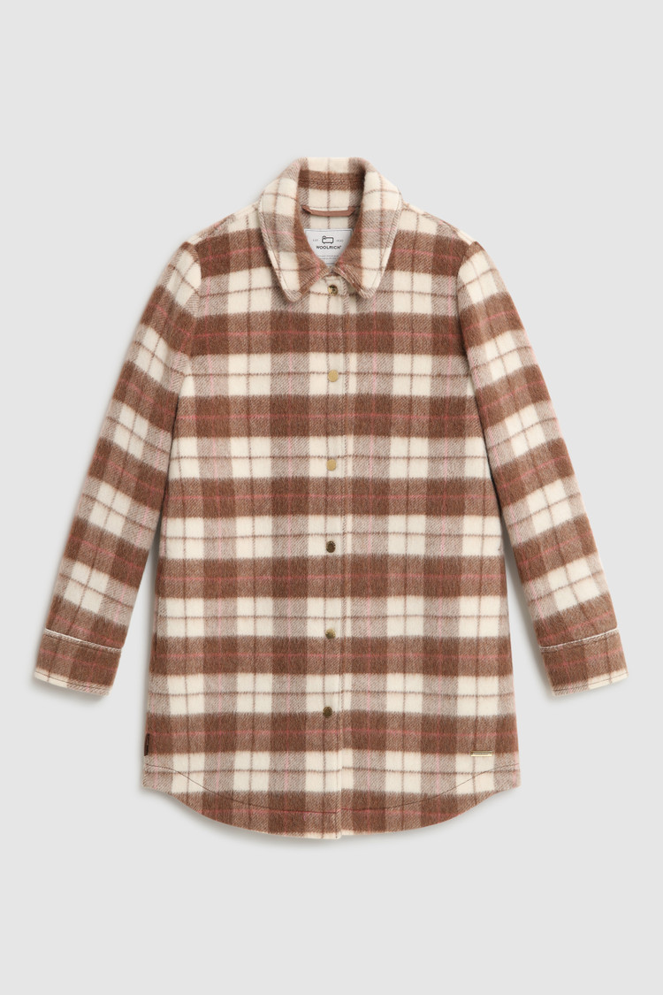 Giacca camicia in misto lana