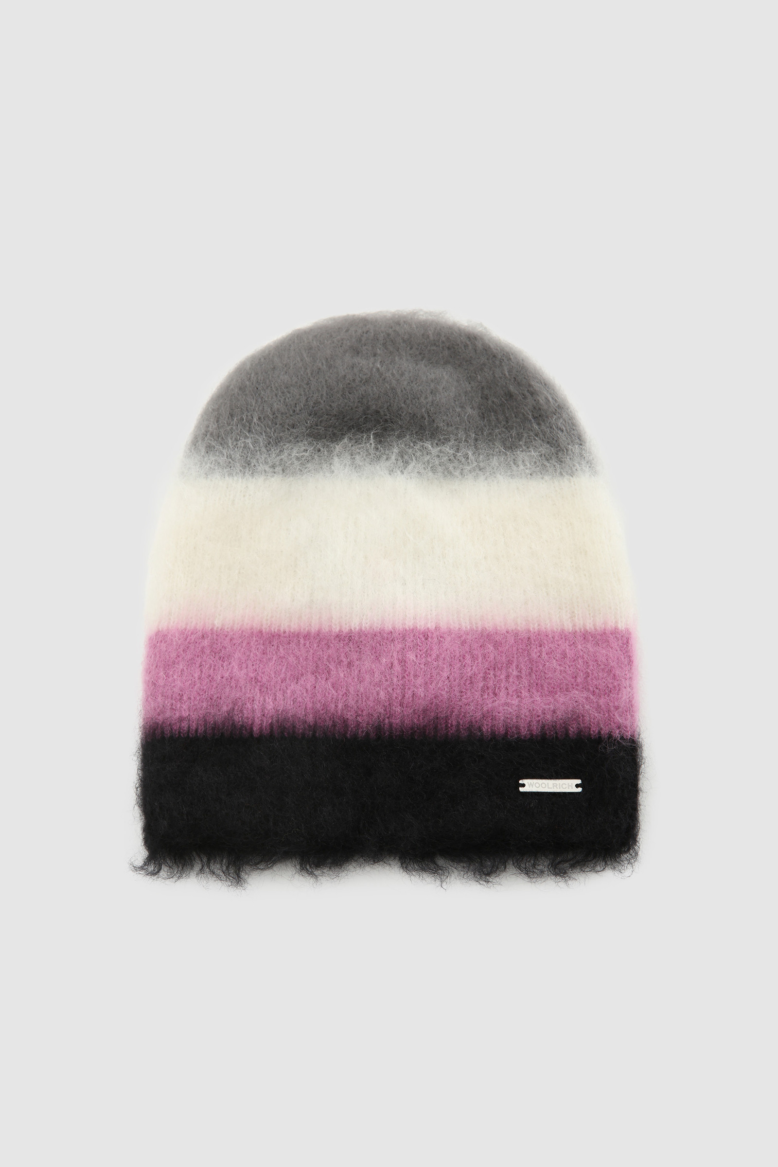 Wool and Mohair Blend Striped Hat Violet | Woolrich