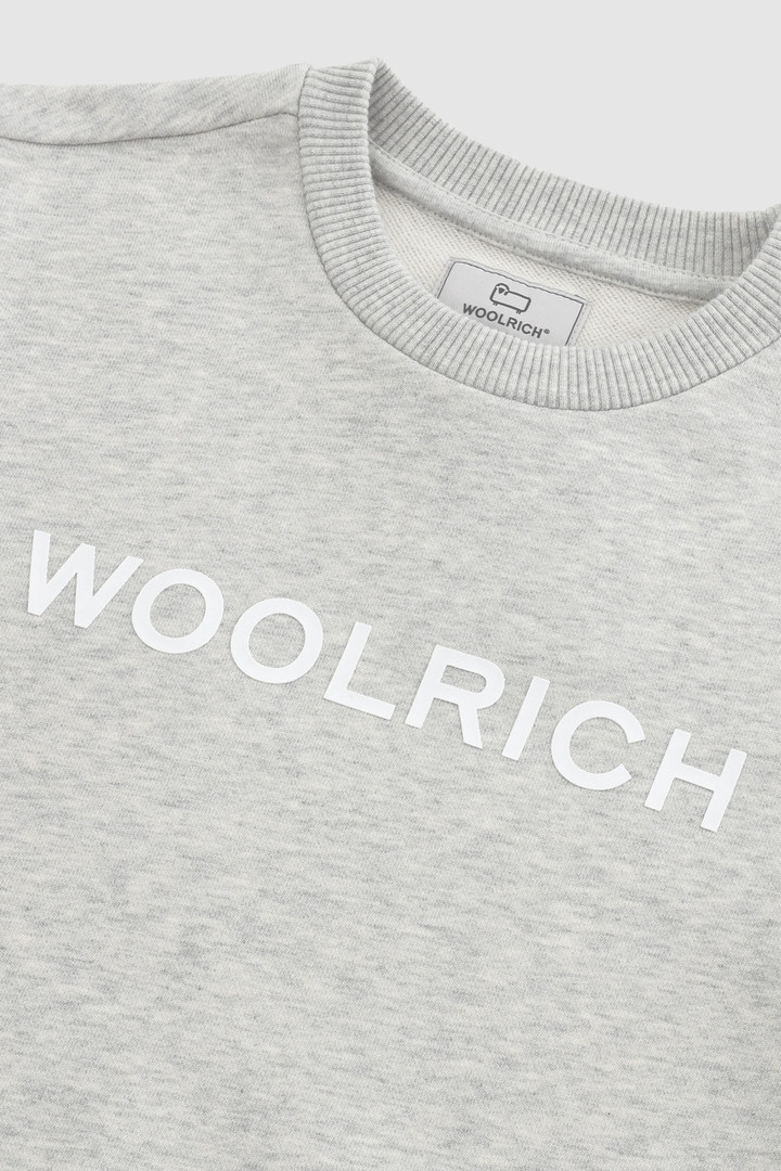Boy's Crewneck Sweatshirt in Organic Cotton Grey photo 3 | Woolrich