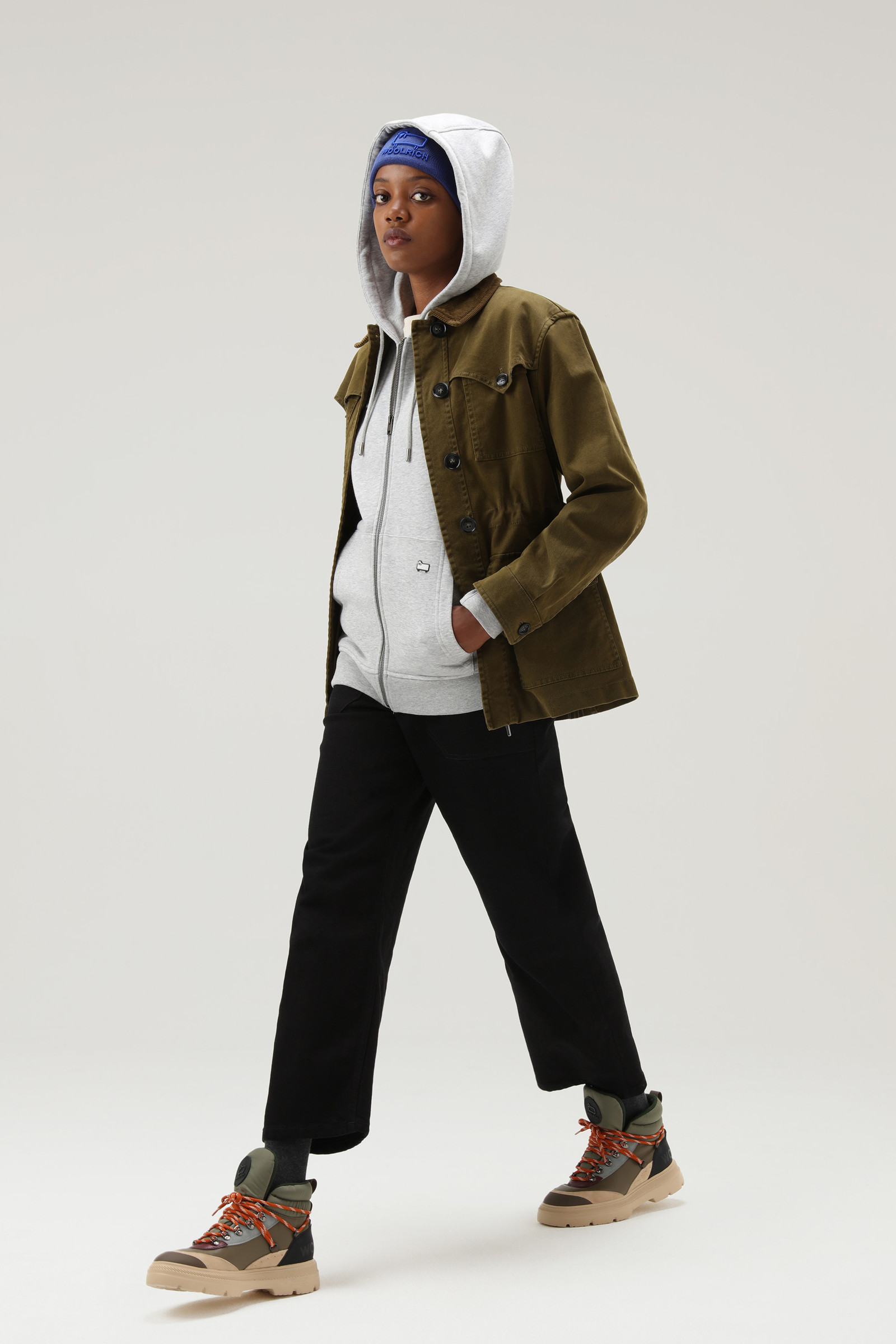 Light Classic Full-Zip Hoodie Grey photo 5 | Woolrich
