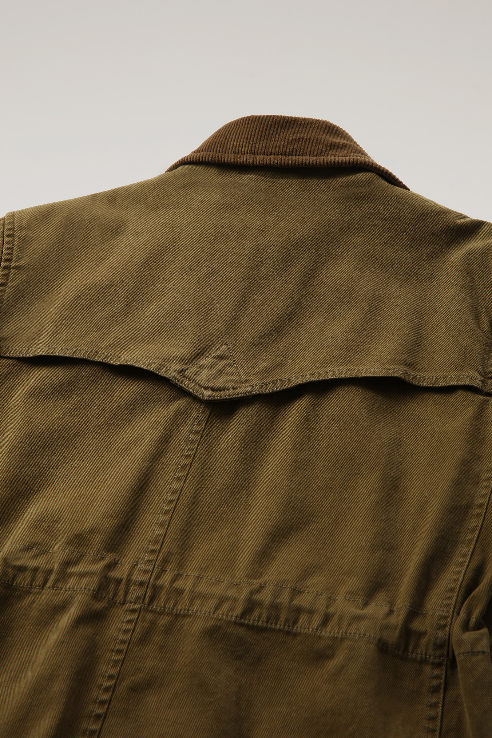Cotton Twill Overshirt Green photo 7 | Woolrich