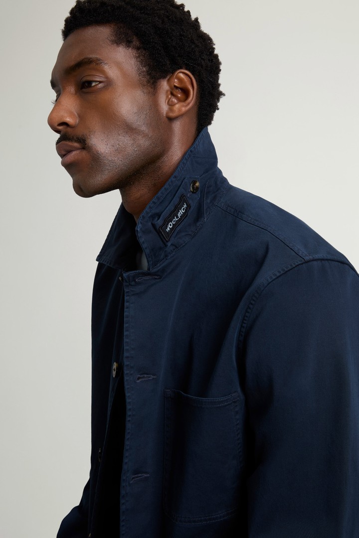 Giacca a camicia Chore tinta in capo in twill di cotone Blu photo 4 | Woolrich