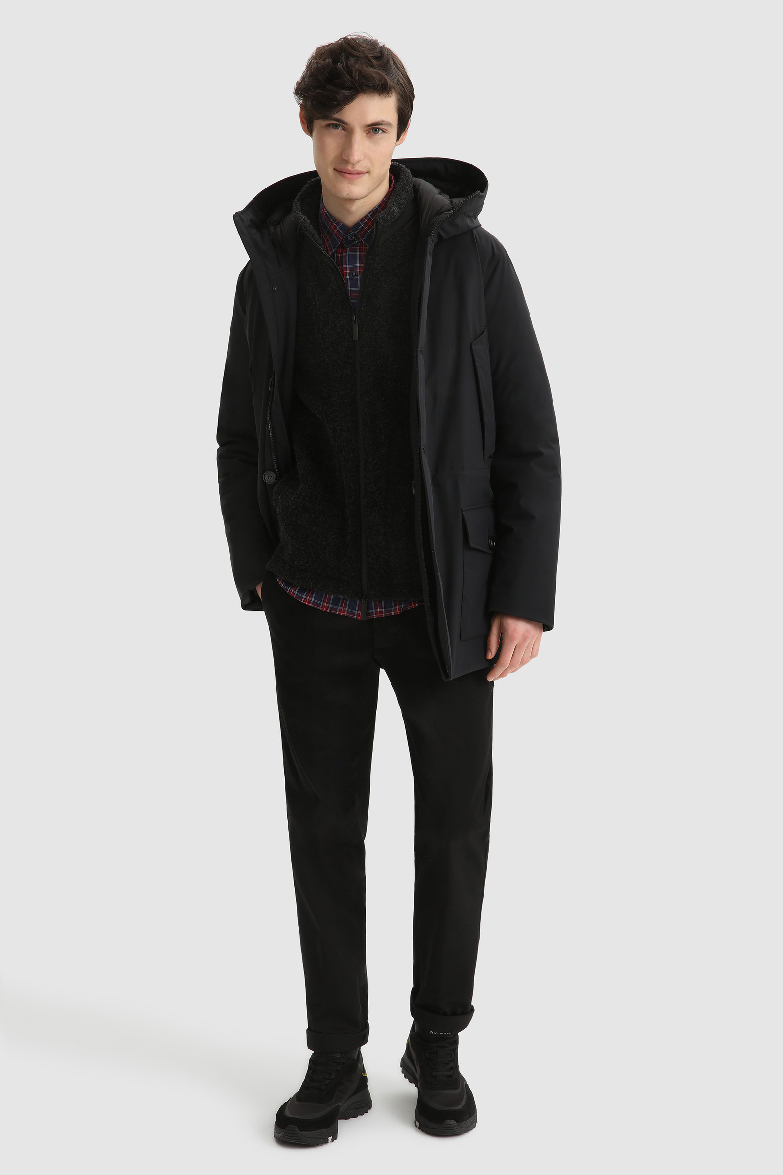 Sherpa full-zip Track Jacket with nylon inserts