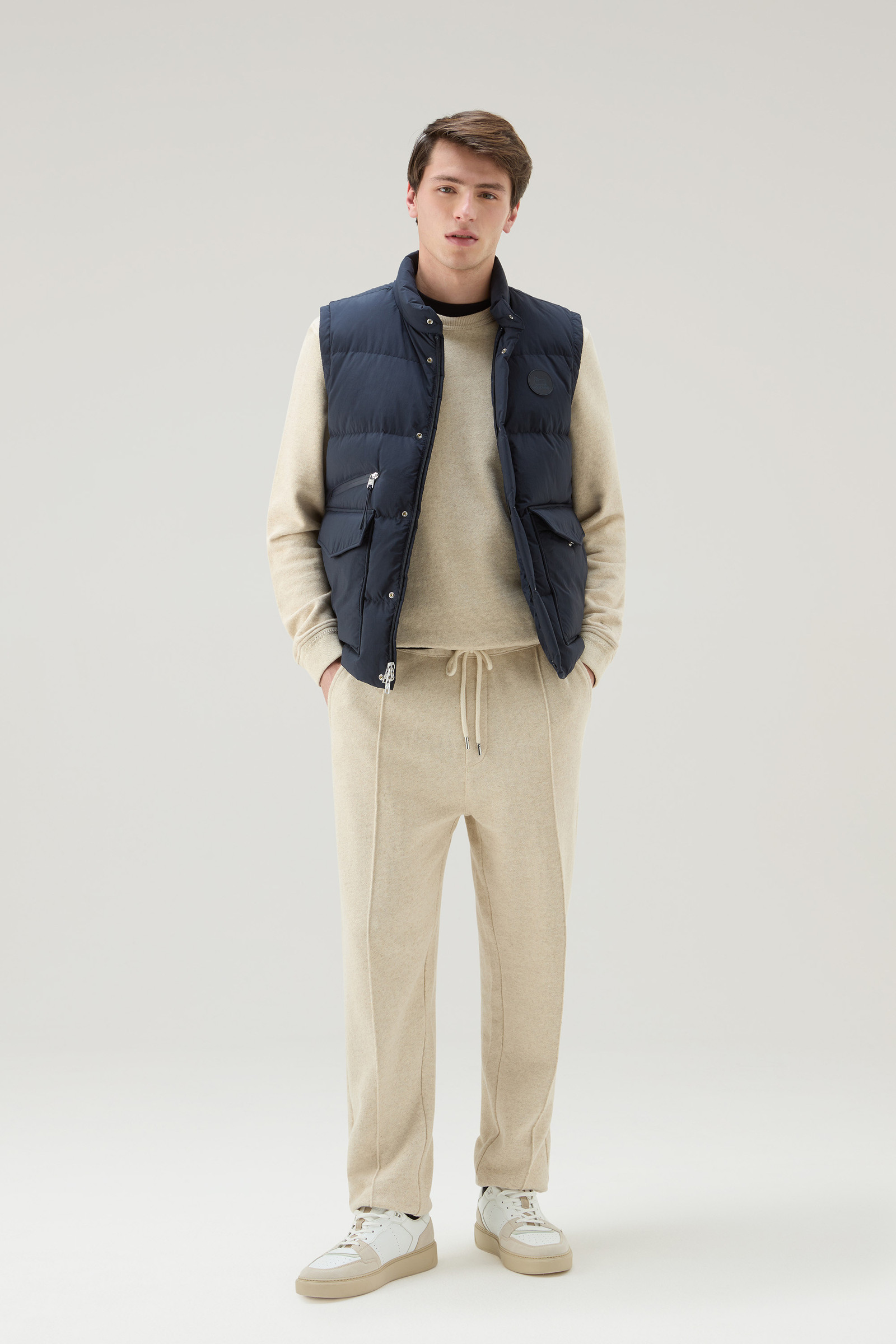 Gilet Aleutian in nylon riciclato Eco Taslan trapuntato blu photo 2 | Woolrich