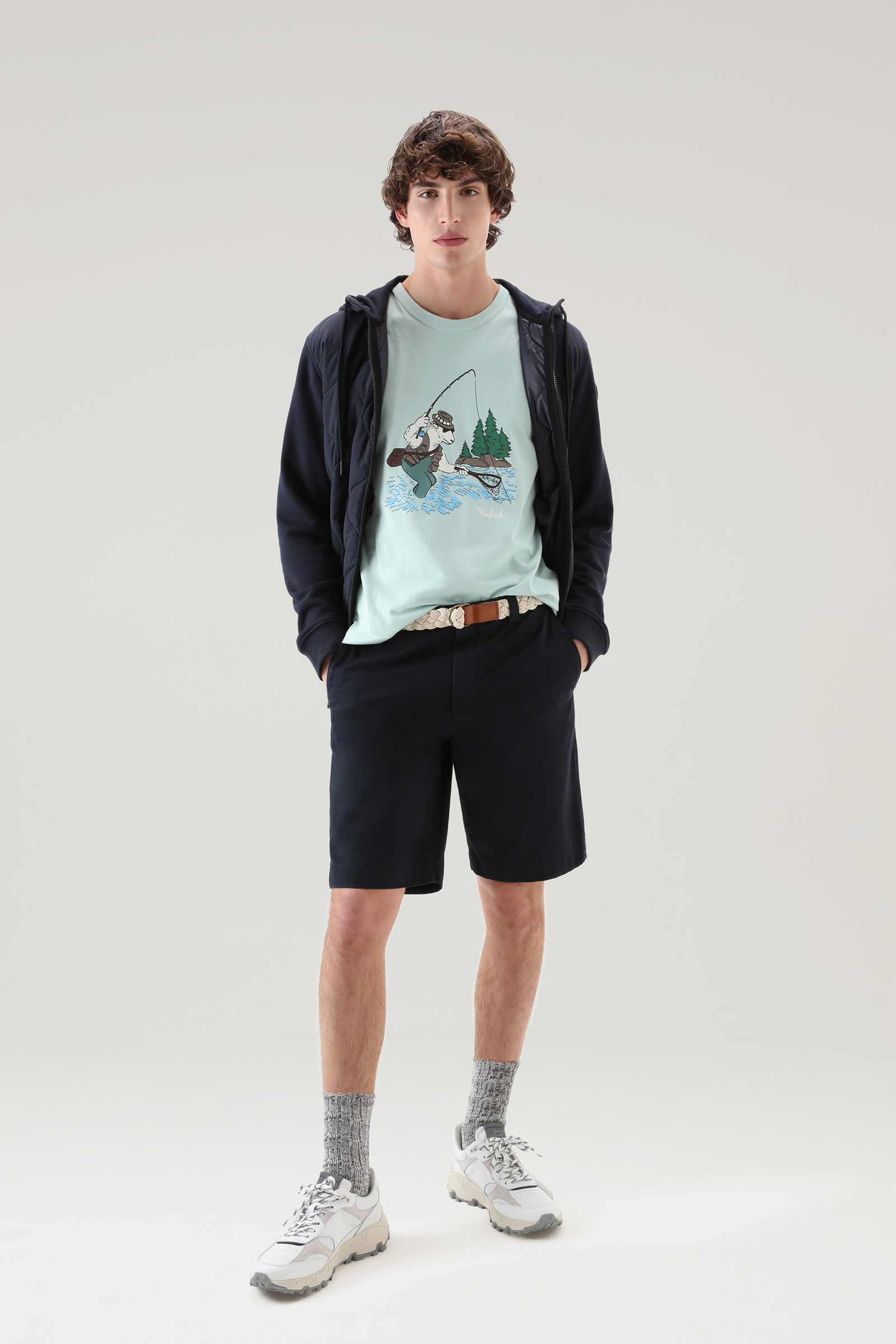 Short Chino teint en pièce bleu photo 2 | Woolrich