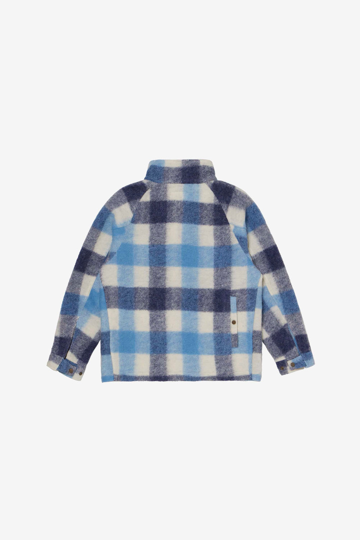 CHECK FLEECE MOUNTAIN PARKA Blau photo 6 | Woolrich