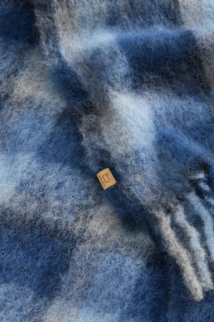 Hooded Cape Scarf in Alpaca, Mohair and Virgin Wool Blue photo 3 | Woolrich