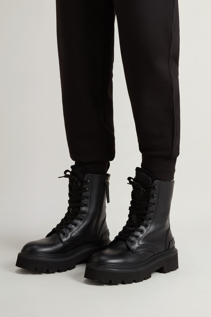 Leather Logger Combat Boots Black photo 6 | Woolrich