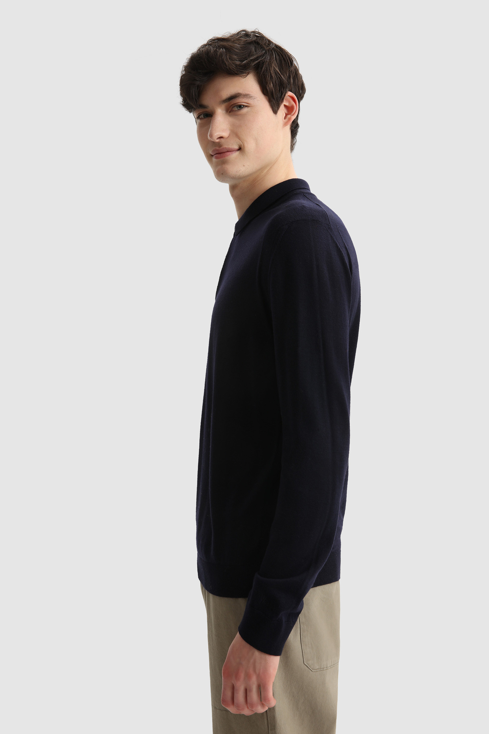 Poloshirt aus extrafeiner Merinowolle