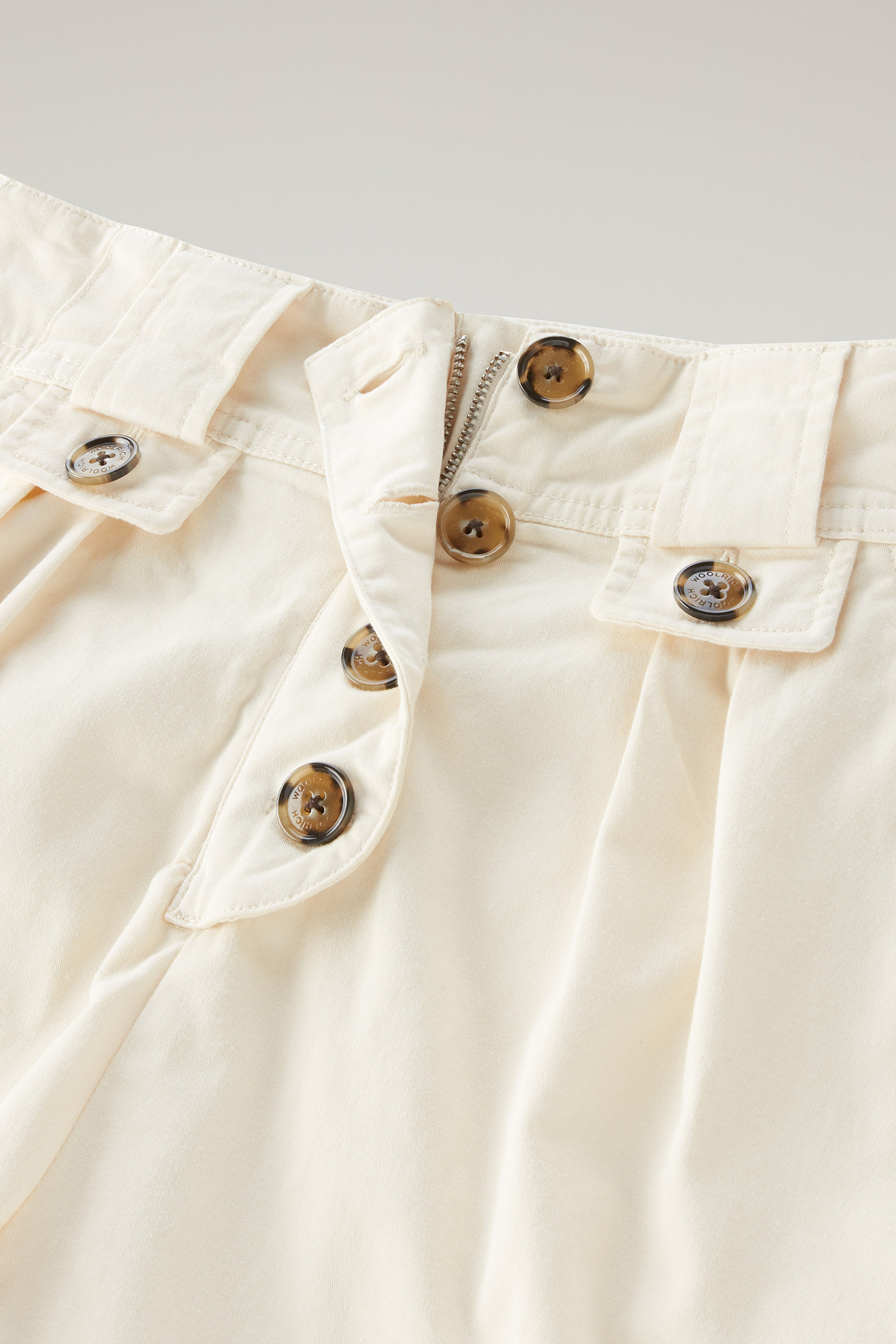 Garment-Dyed Shorts in Stretch Cotton Twill White photo 5 | Woolrich