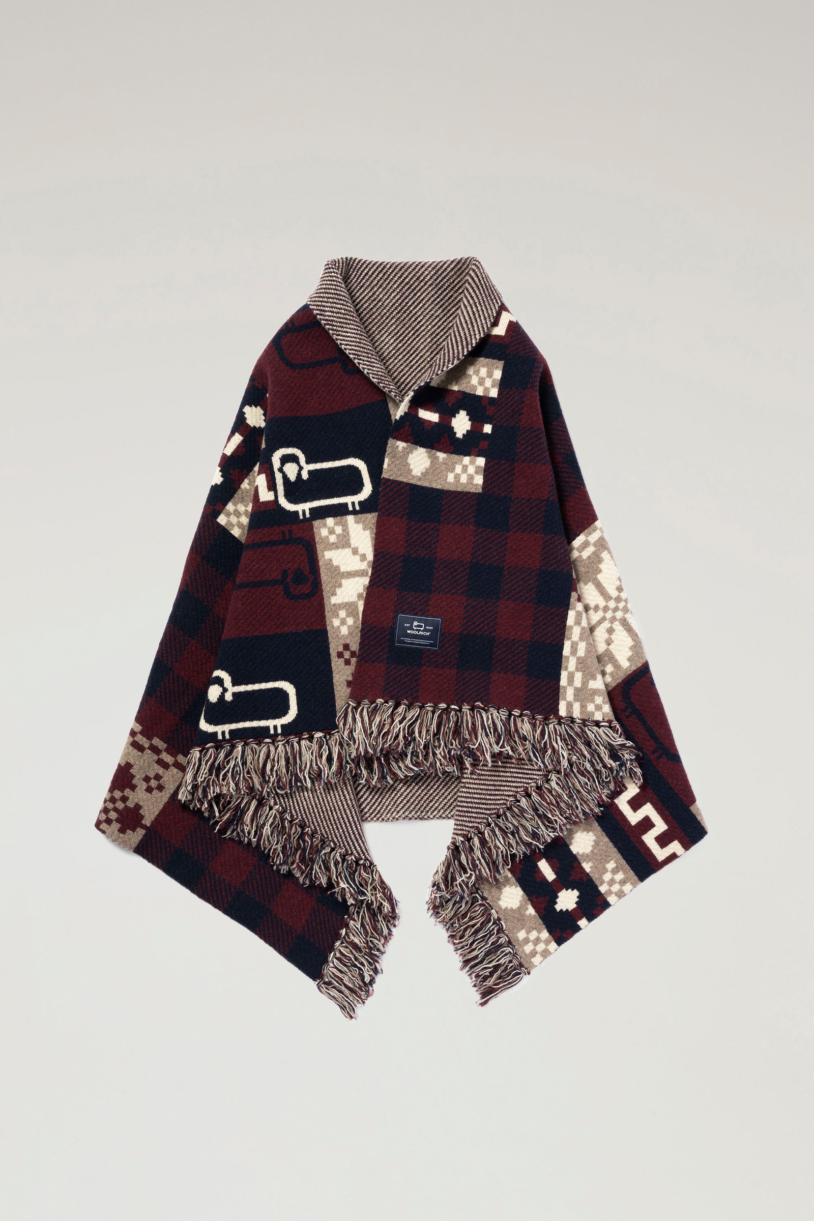 2-in-1 Patchwork Blanket Red photo 2 | Woolrich