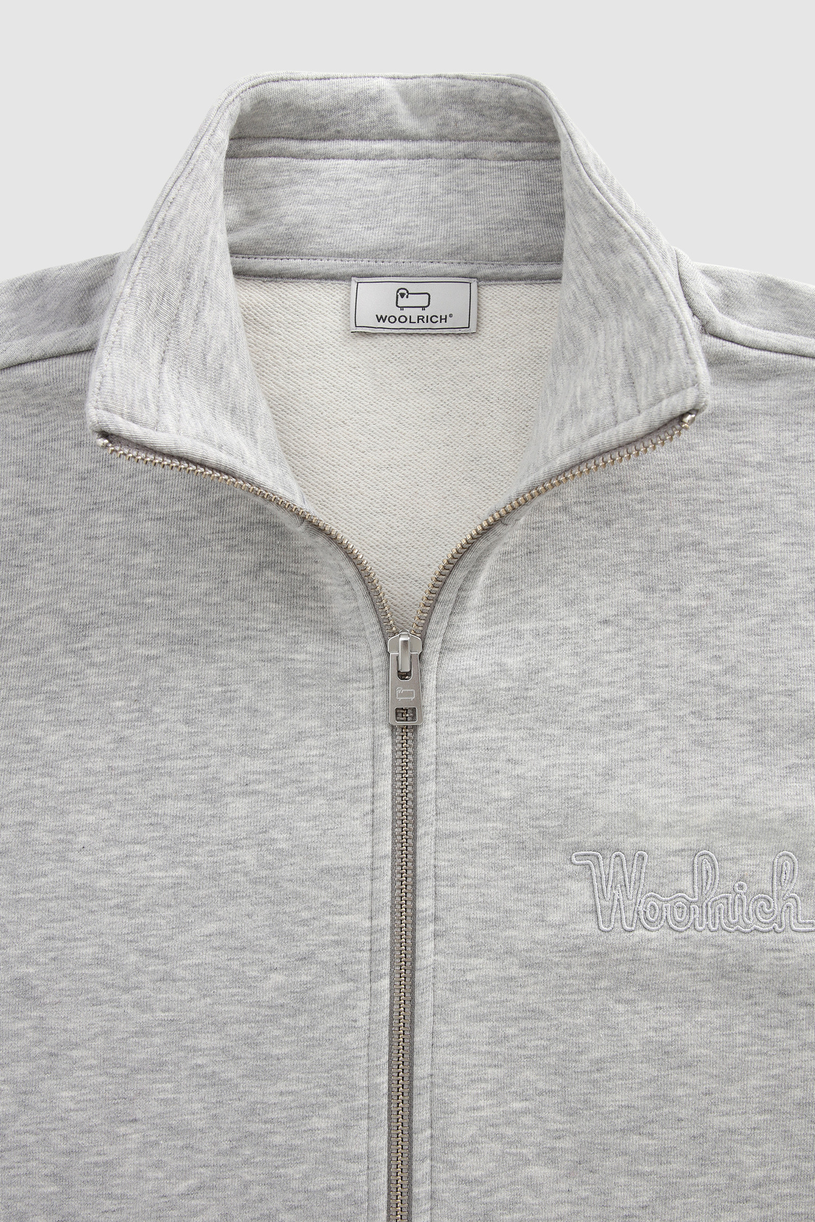 Luxe Track Sweatshirt with Embroidered Vintage Logo Grey photo 5 | Woolrich