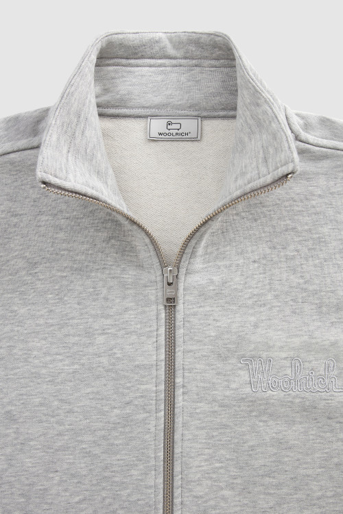 Luxe Track Sweatshirt with Embroidered Vintage Logo Grey photo 2 | Woolrich