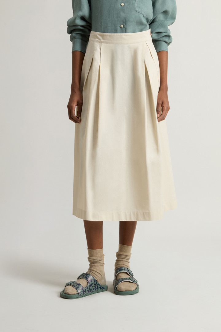 Pure Cotton Poplin Skirt Beige photo 2 | Woolrich