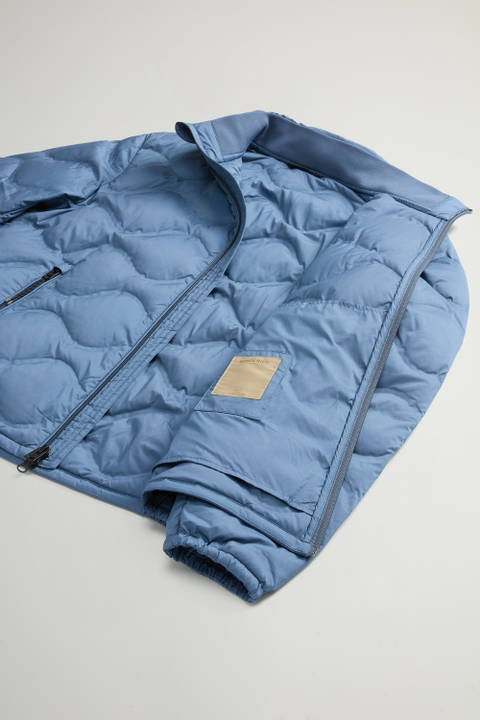 Lightweight Down Jacket in Microfiber with Onion Quilting Blue photo 2 | Woolrich