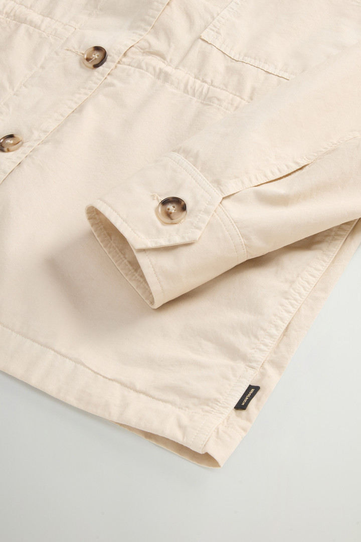 Garment-Dyed Pure Cotton Overshirt Beige photo 7 | Woolrich