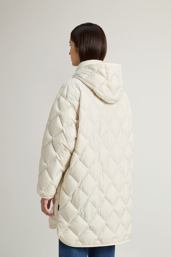 Heritage Cape Jacket in Microfiber with Removable Hood White photo 3 | Woolrich