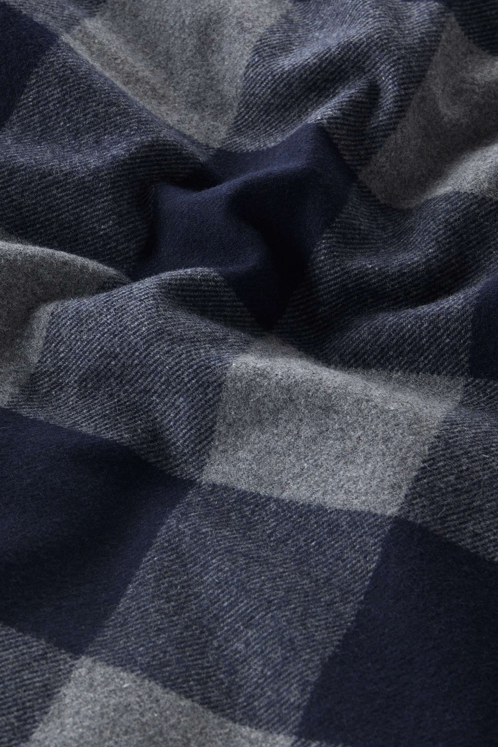 Alaskan Padded Check Overshirt in Recycled Italian Wool Blend Blue photo 10 | Woolrich