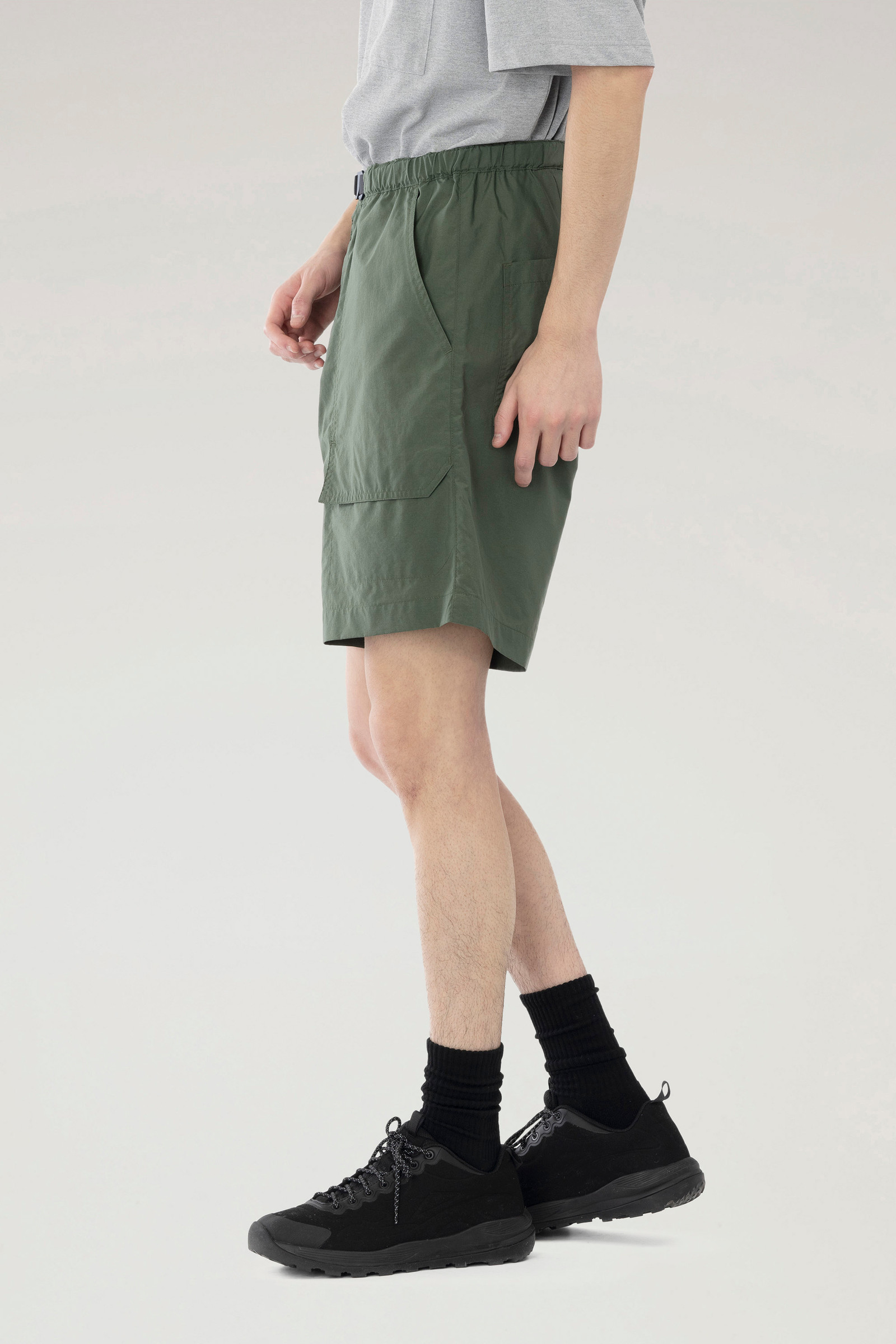 Ranch Shorts in Recycled Nylon Green photo 2 | Woolrich