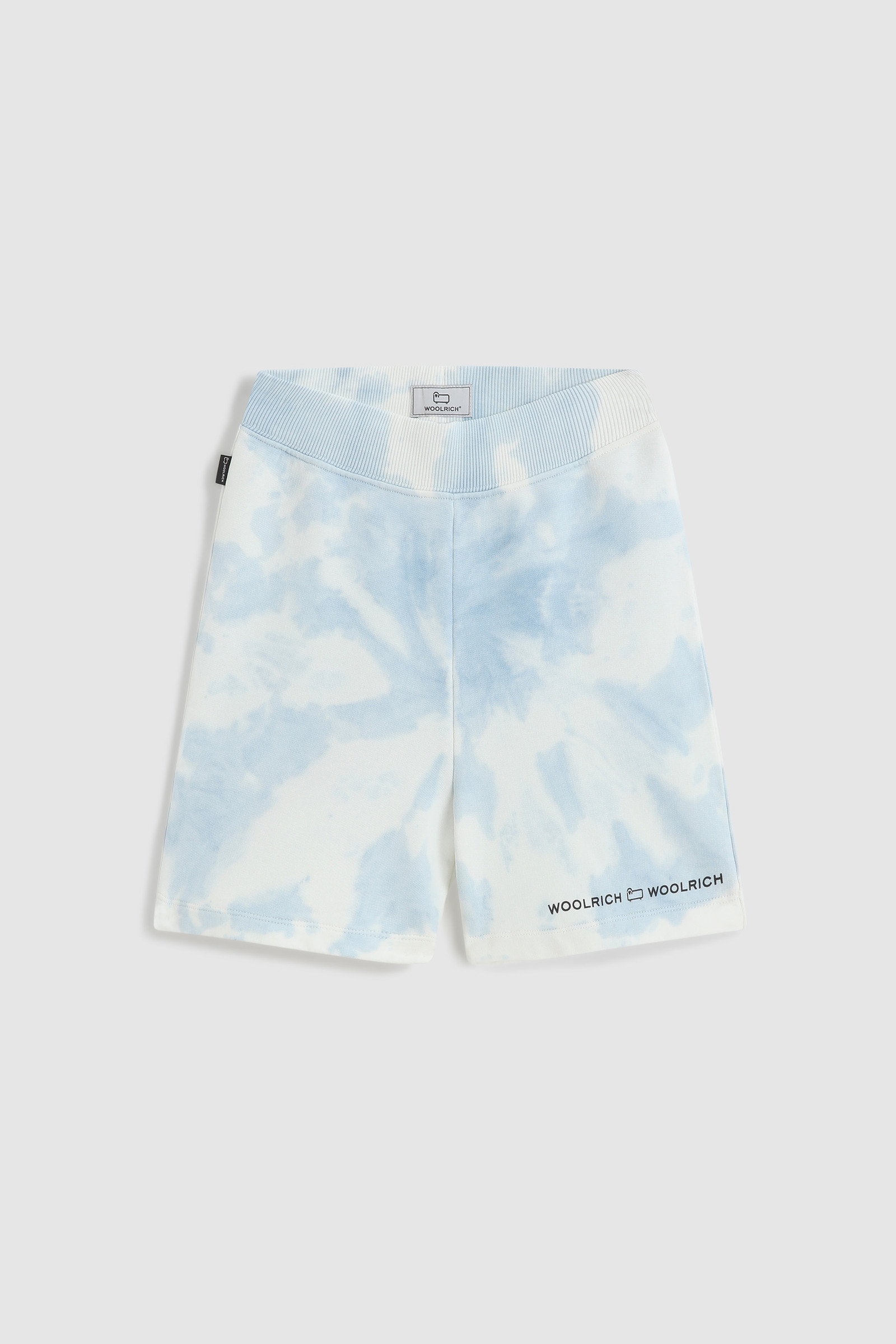 Girl's Tie-Dye Fleece Cotton Shorts Blue | Woolrich