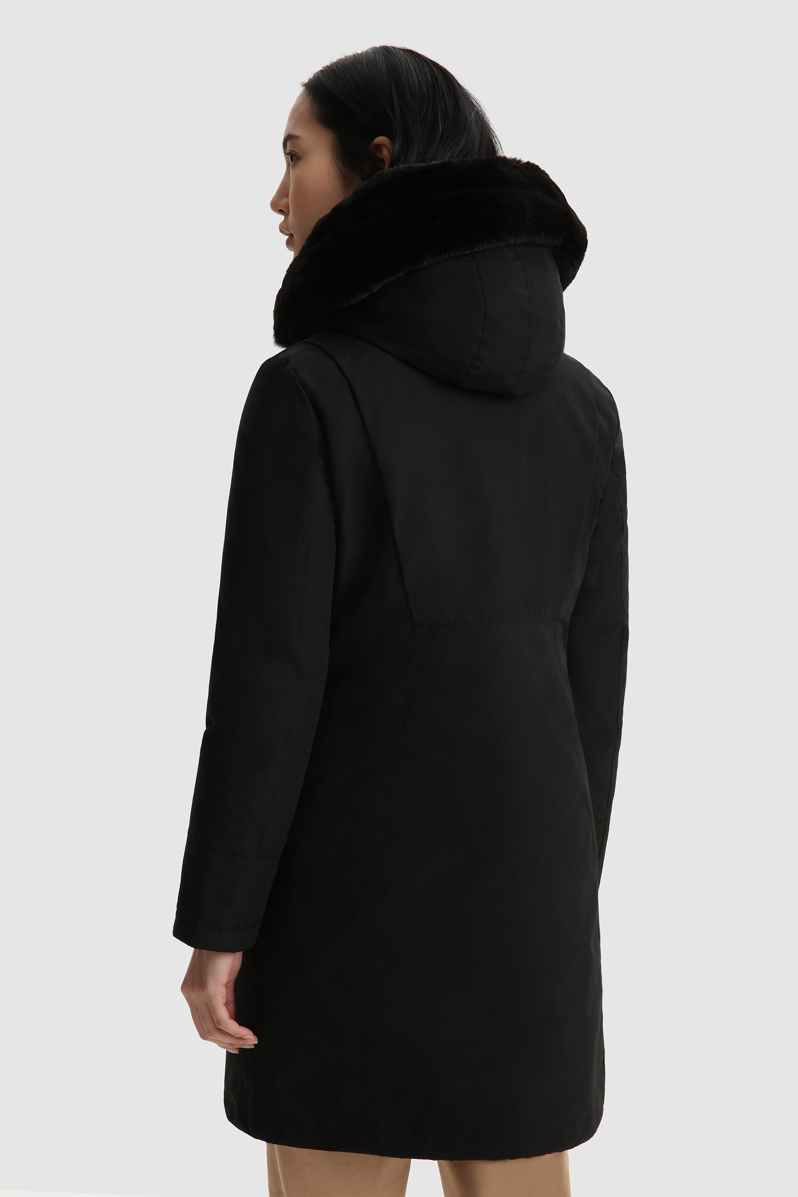 Bow Bridge Parka met imitatiebont Zwart photo 4 | Woolrich