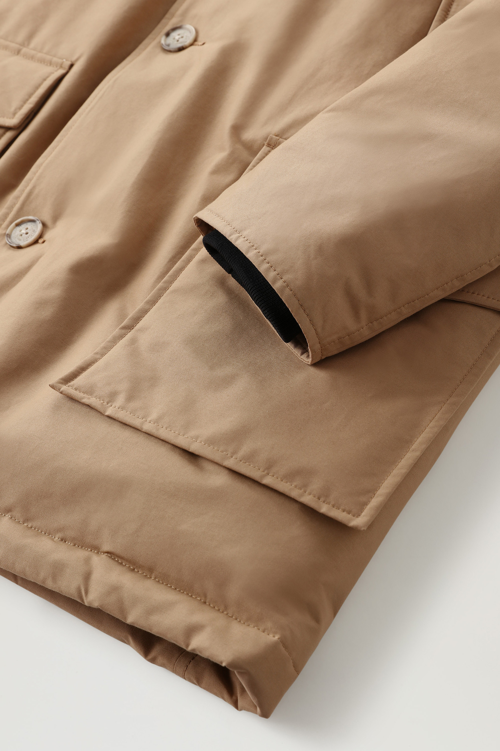 Arctic Parka in Ramar Cloth with Detachable Fur Beige photo 8 | Woolrich