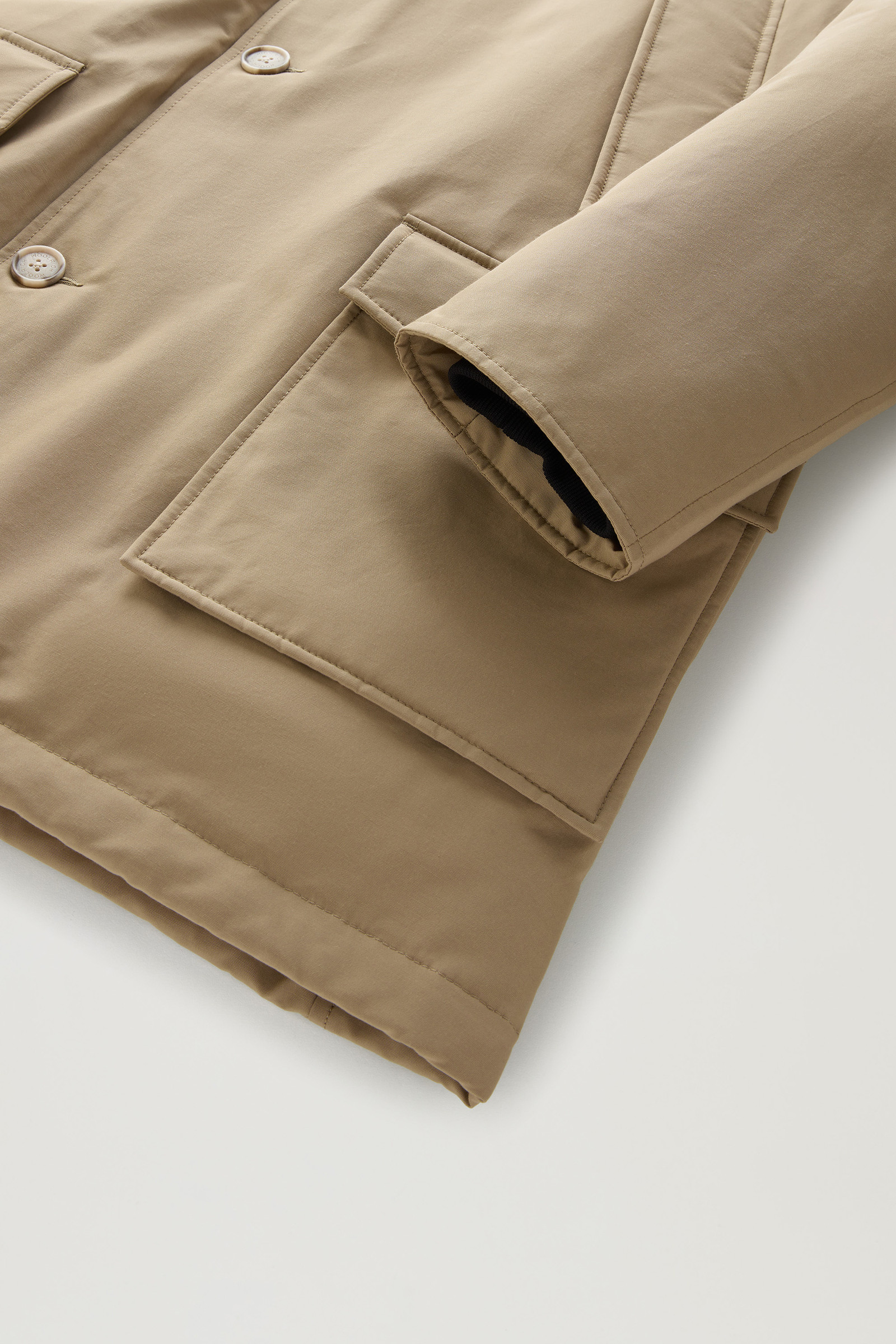 Arctic Parka aus Ramar Cloth mit abnehmbarem Pelzbesatz beige photo 8 | Woolrich