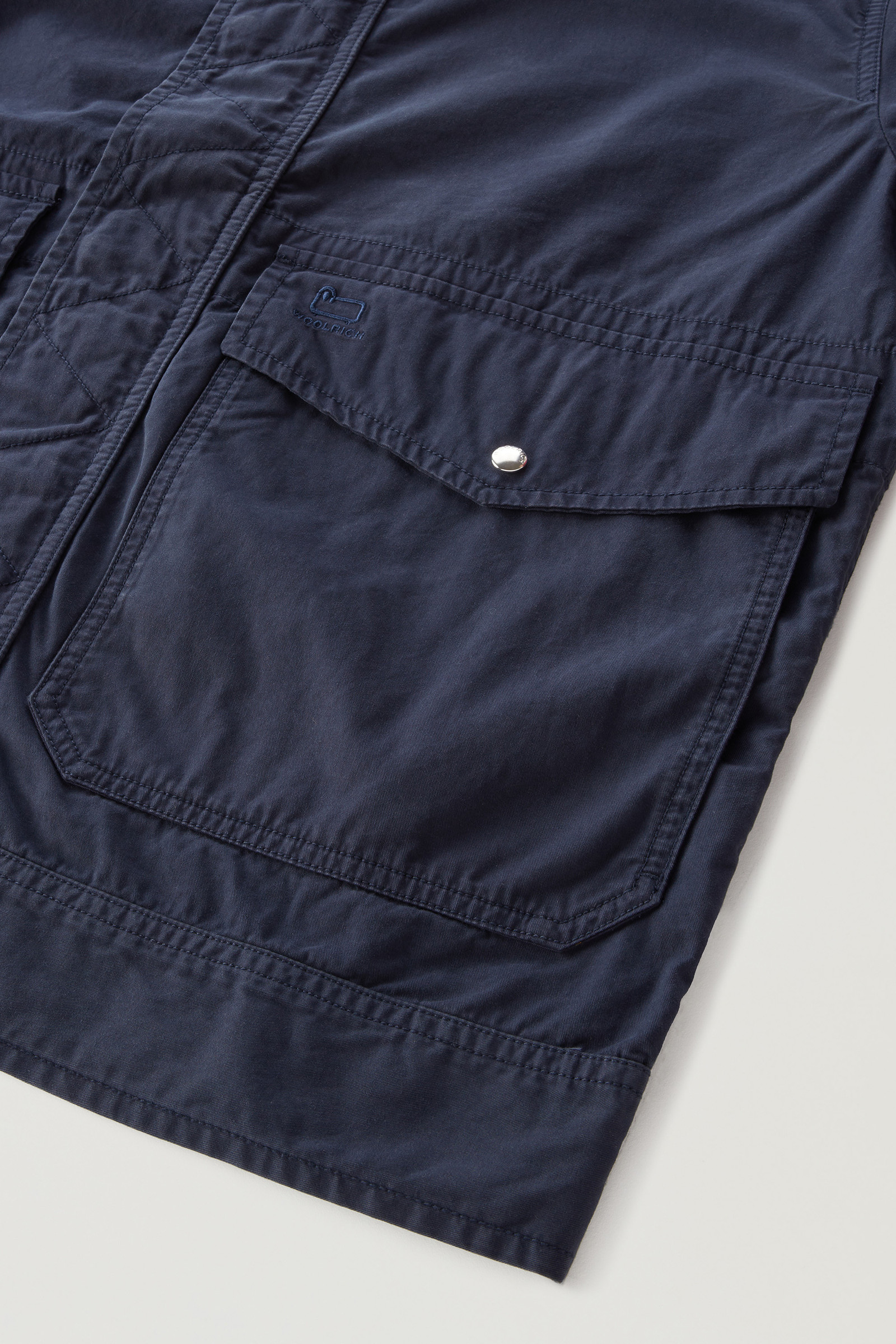 Stückgefärbte Bomberjacke mit Rundhalsausschnitt aus reiner Baumwolle blau photo 7 | Woolrich