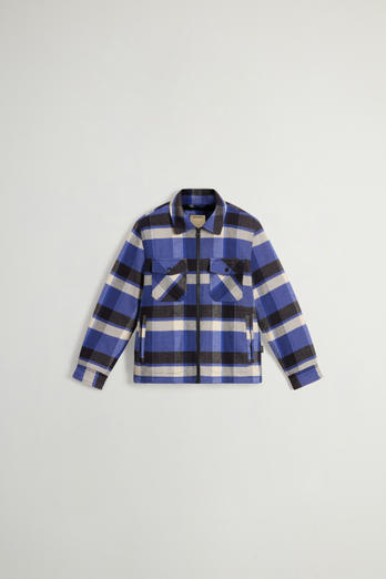 Surchemise pour garçon en flanelle à carreaux Bleu | Woolrich
