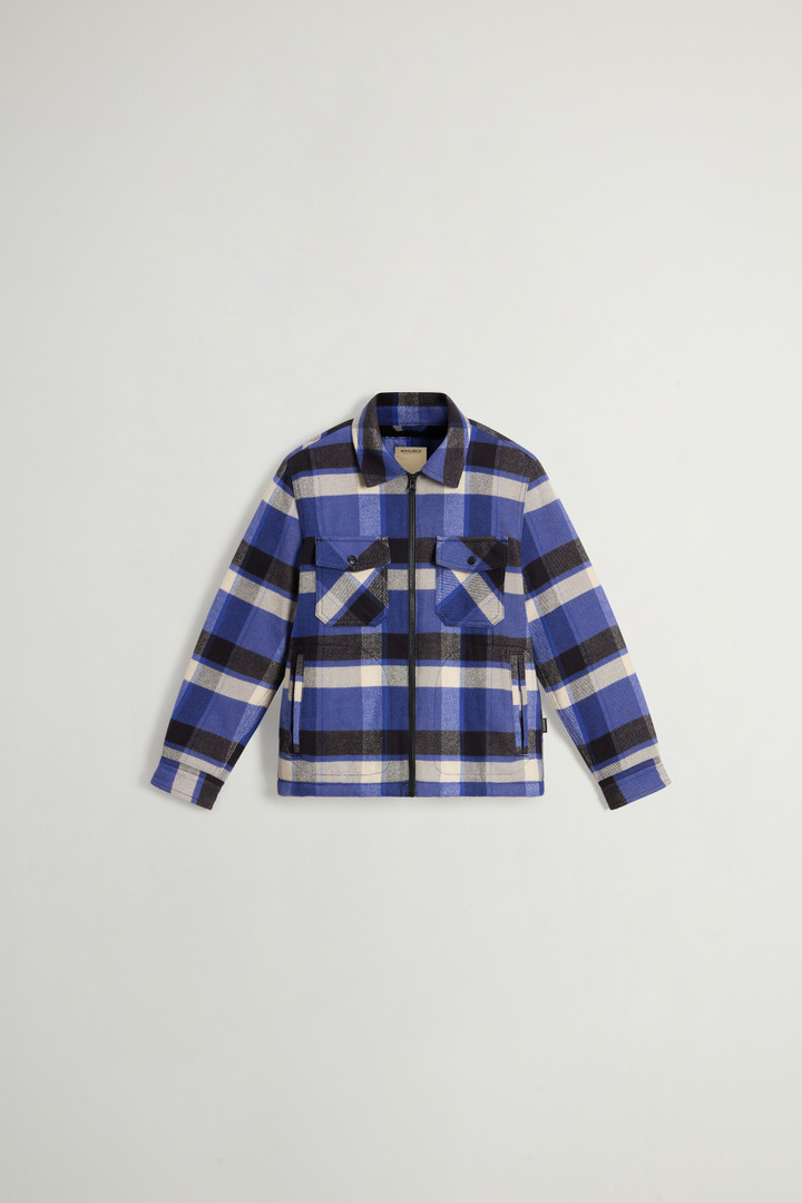 Boys' Flannel Overshirt with Checked Pattern Blue photo 1 | Woolrich