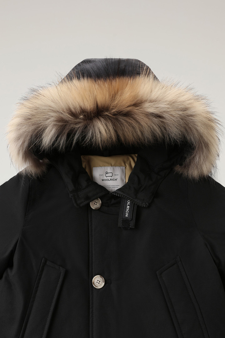 Boy's Arctic Parka in Ramar Cloth with Detachable Fur Black photo 3 | Woolrich