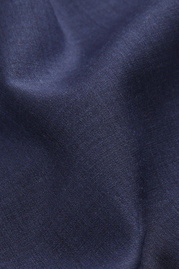 Chemise en laine froide unie bleu photo 9 | Woolrich