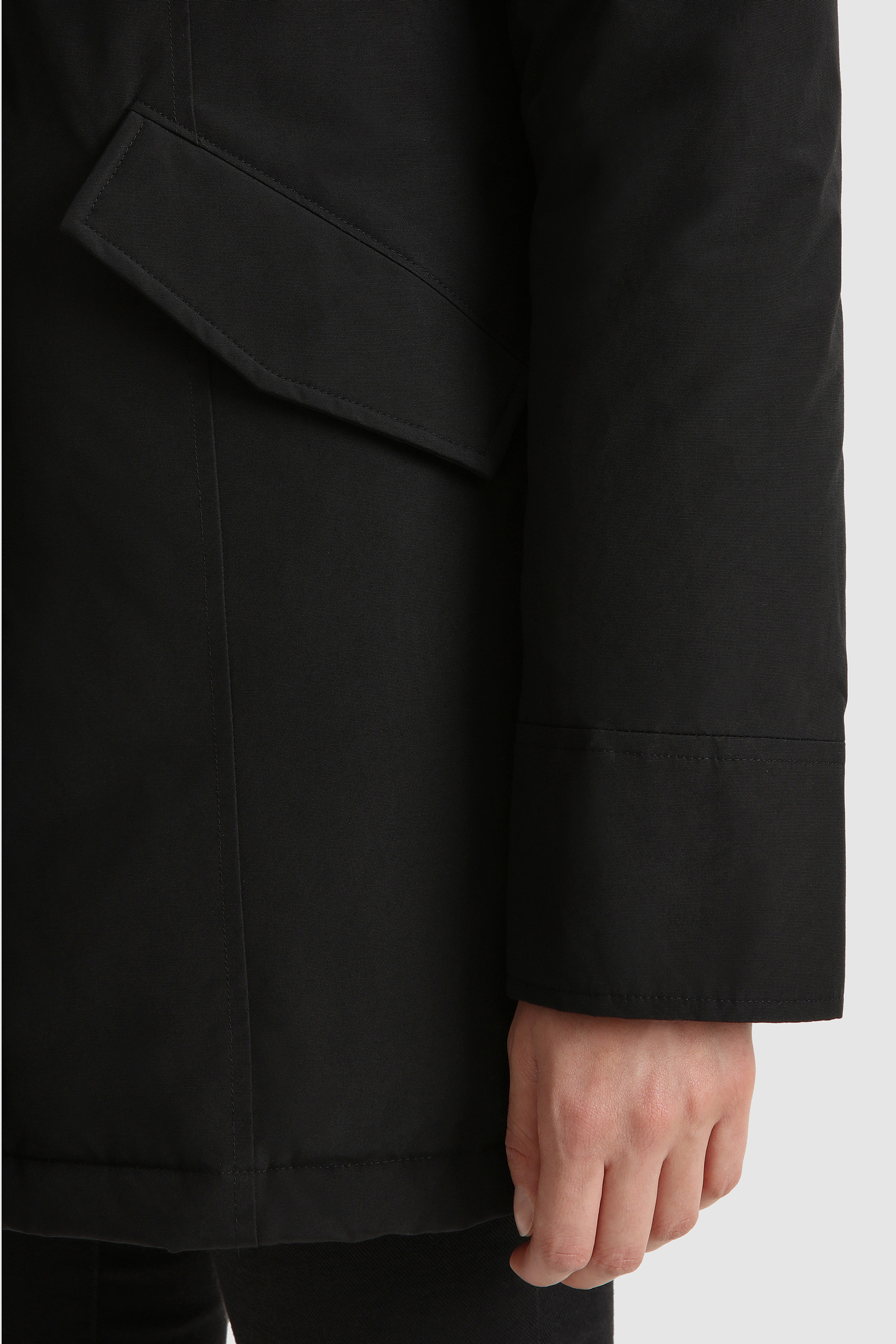 Ramar Cloth Arctic Parka with removable fur Black photo 6 | Woolrich