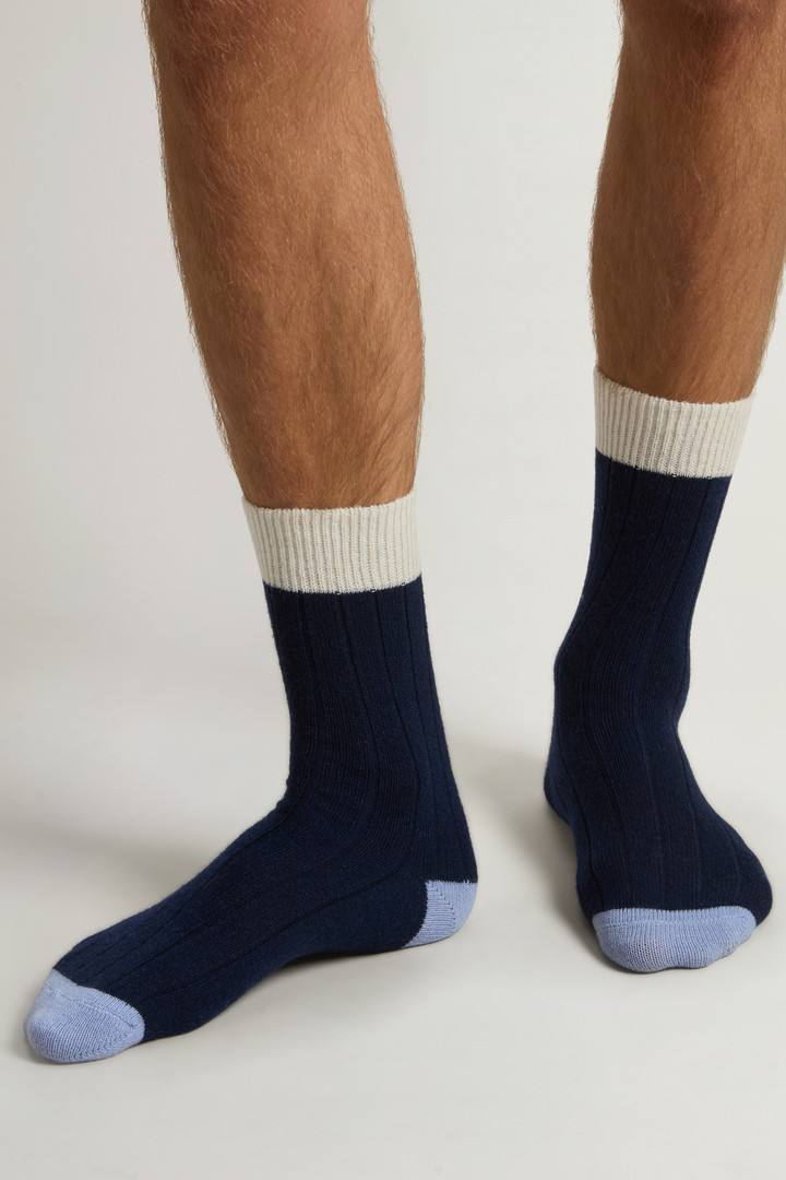 Wool- and Cashmere-Blend Socks Blue photo 5 | Woolrich