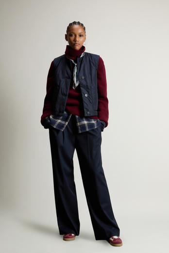 Gilet ras-du-cou en nylon Bleu | Woolrich
