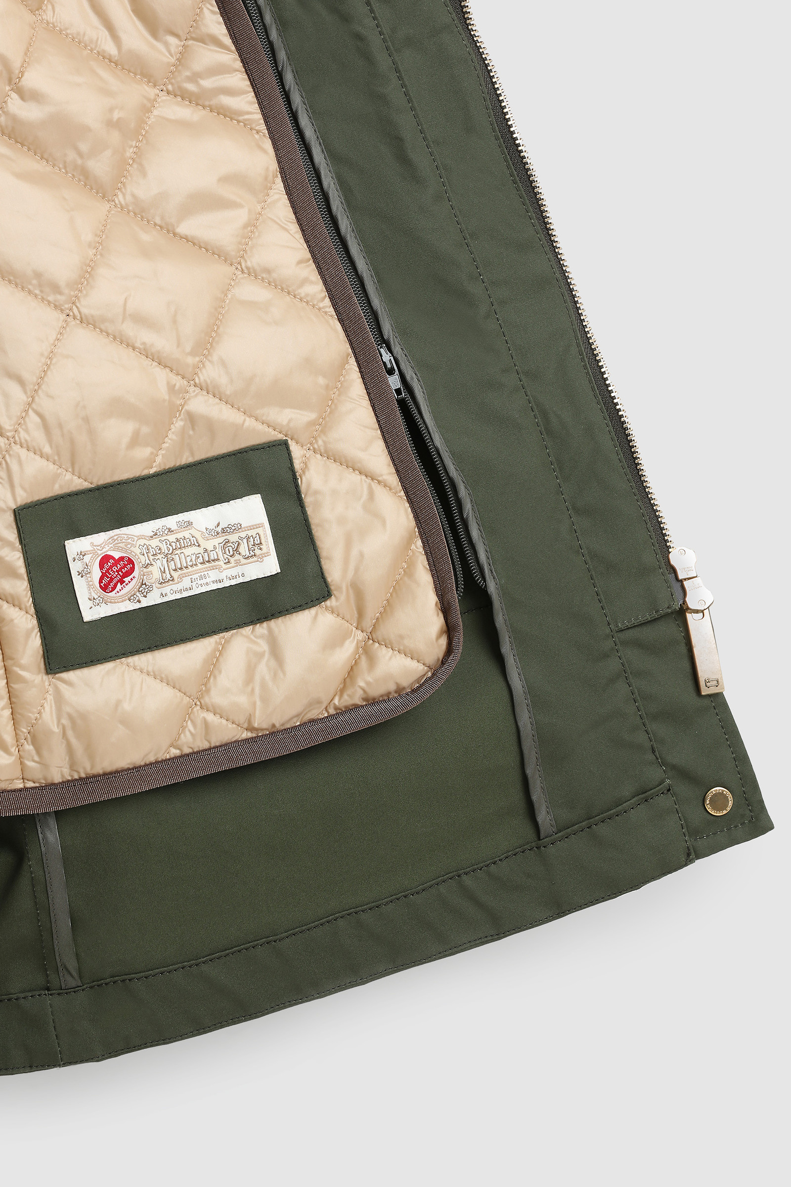 Conway Parka 2-In-1 British Millerain Waxed Cotton Green photo 8 | Woolrich