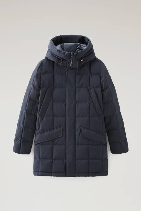 Blizzard Parka in Ramar Cloth with Square Quilting Blue photo 2 | Woolrich
