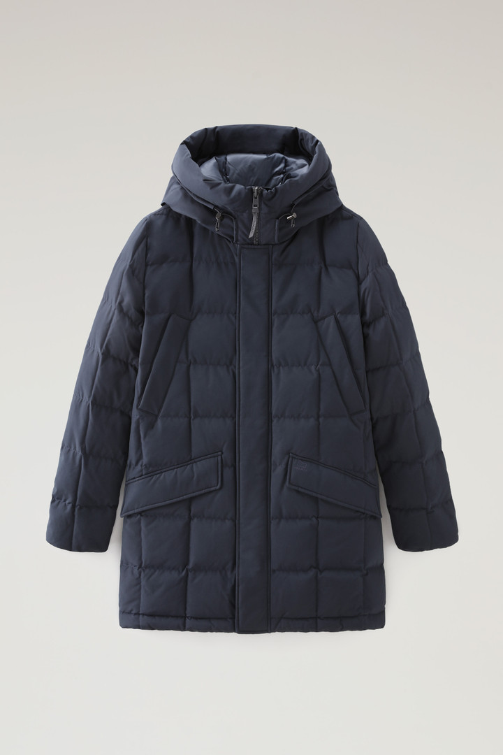 Blizzard Parka in Ramar Cloth with Square Quilting Blue photo 5 | Woolrich