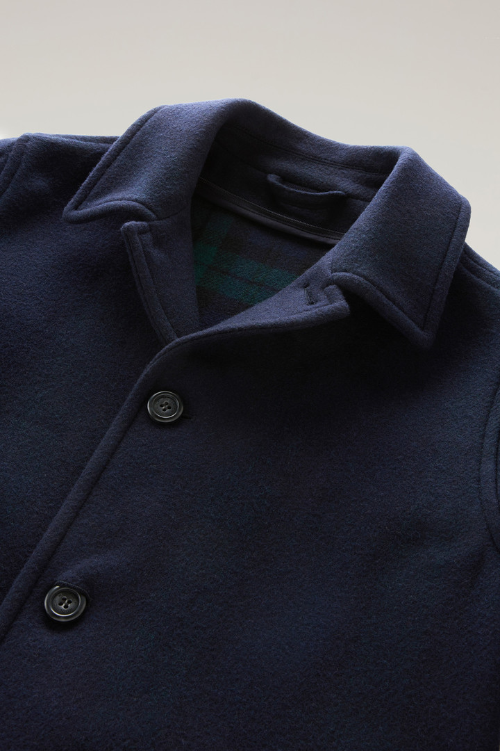 Coat in Recycled Italian Wool Blend Blue photo 3 | Woolrich