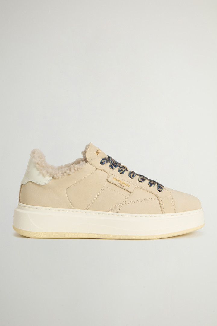 Arrow Sneakers in Leather with Shearling Lining Beige photo 1 | Woolrich