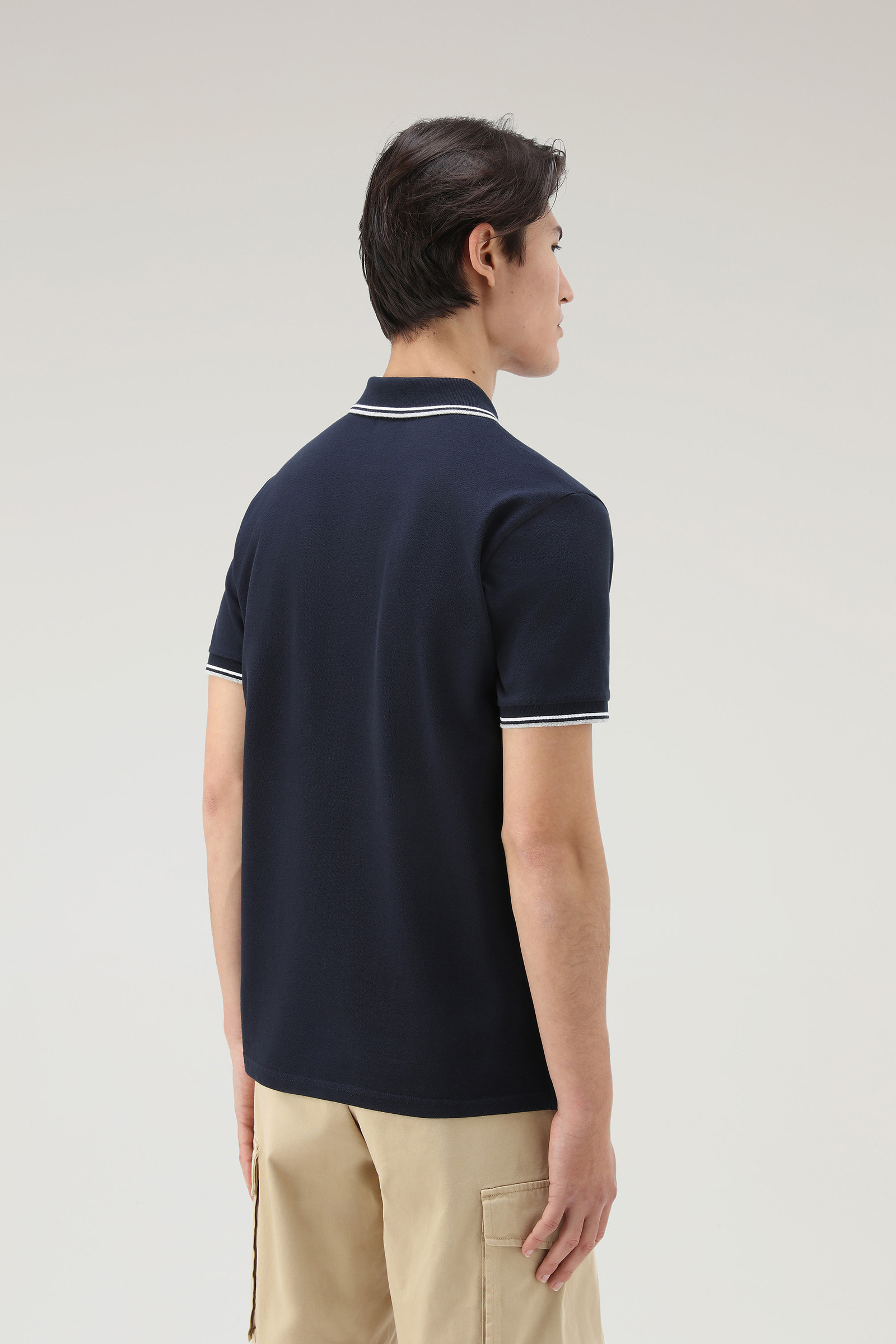 Polo Monterey en sergé de coton stretch bleu photo 3 | Woolrich