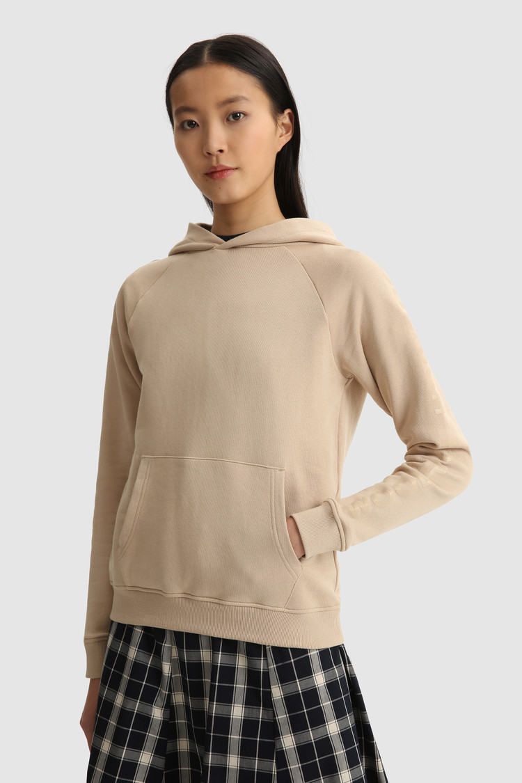Sudadera con capucha de felpa con logotipo estampado
