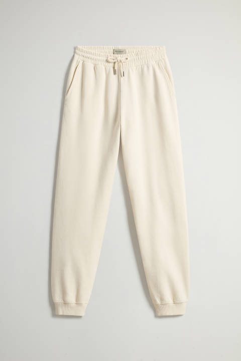 Pure Cotton Pants with Drawstring and Rear Pocket White photo 2 | Woolrich